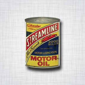 Sticker Streamline Motor Oil